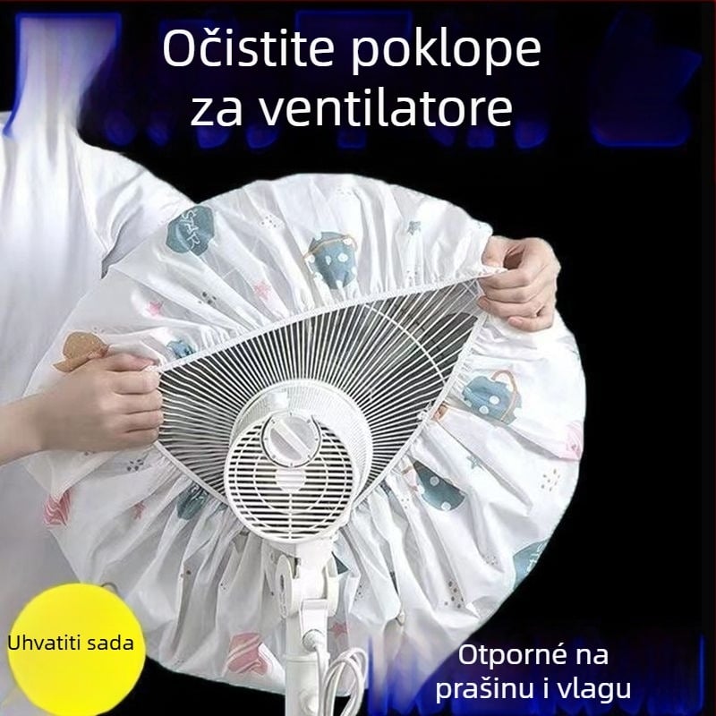 Antiprašna navlaka od netkanog materijala za kućne ventilatore – universalno potpuno pokrivanje, geometrijski oblik, zaštita od prašine