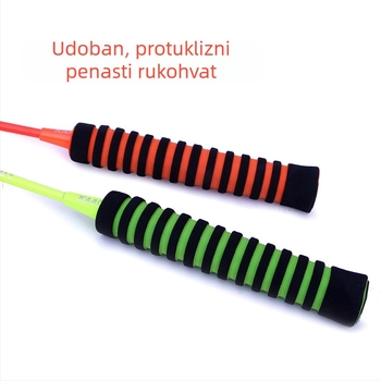 Set reketa za badminton — ultra lagan, okvir od karbonskih vlakana, dva reketa, za odrasle i djecu, težina 95-100 g, izdržljiv