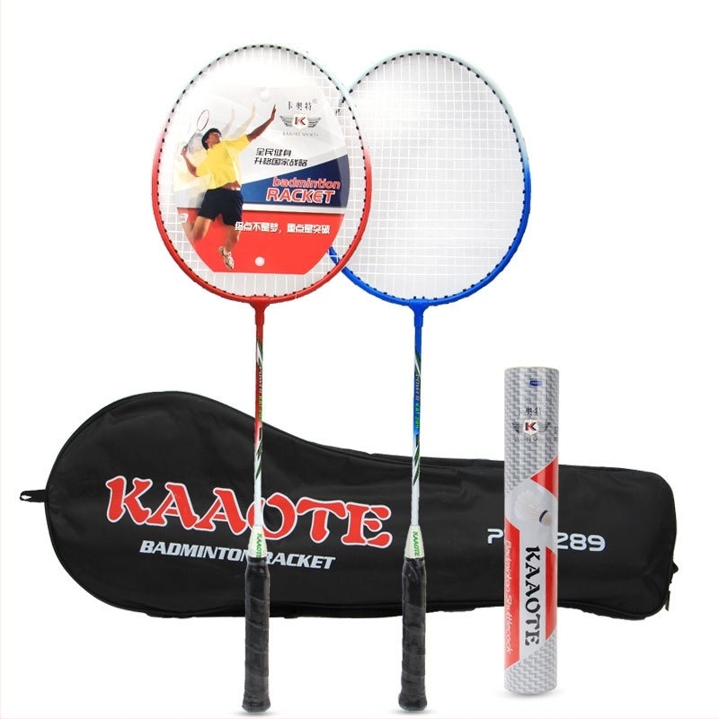 Set reketa za badminton — ultra lagan, okvir od karbonskih vlakana, dva reketa, za odrasle i djecu, težina 95-100 g, izdržljiv