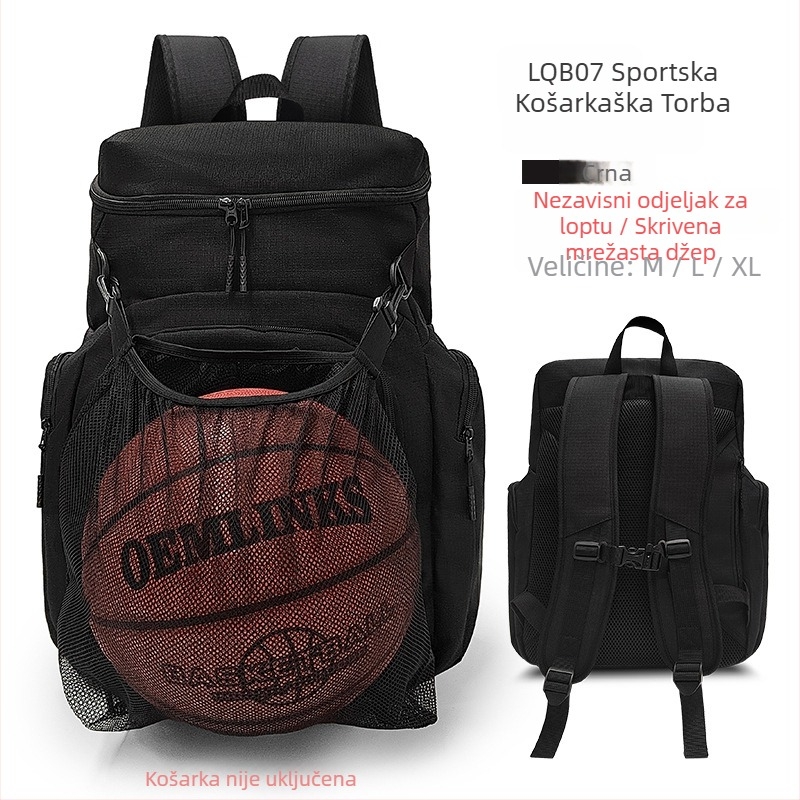 Sherlock Sportski ruksak za košarku i nogomet – Oxford materijal, podstava od sintetičke kože, prozračan i otporan na habanje, gradski minimalistički stil