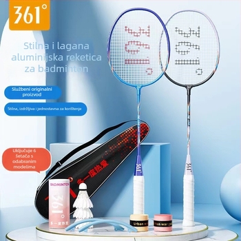 361° badminton raketa – ultra lagana, 95–100 g, drška G3, neposredan udar