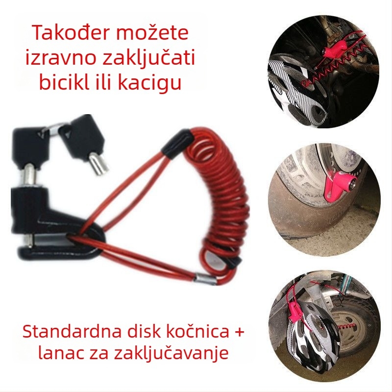 DEROACE/Dilushi zaključavanje za električno vozilo s alarmom protiv krađe, model 1, šifra proizvoda 0088, američki stil