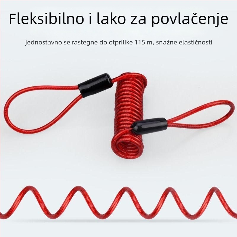 DEROACE/Dilushi zaključavanje za električno vozilo s alarmom protiv krađe, model 1, šifra proizvoda 0088, američki stil