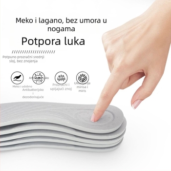 Uložak za cipele s punom dužinom, mrežasti materijal, memorijska pjena, prozračan materijal s PU, odvlačenje vlage i otporan na mirise, unisex, za sve sezone