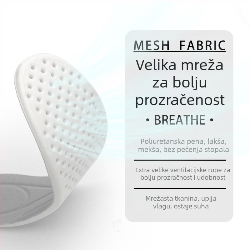 Uložak za cipele s punom dužinom, mrežasti materijal, memorijska pjena, prozračan materijal s PU, odvlačenje vlage i otporan na mirise, unisex, za sve sezone