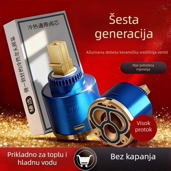 Keramičko jezgro ventila za kuhinjsku miješalicu – hladna i topla voda, PC+keramika, moderni minimalistički stil