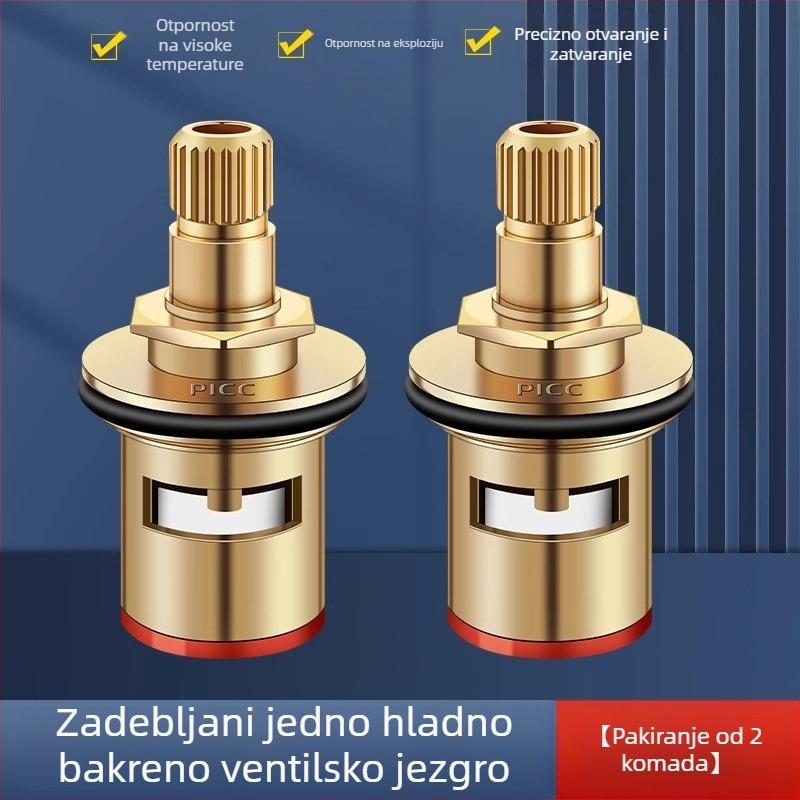 Keramičko jezgro ventila za kuhinjsku miješalicu – hladna i topla voda, PC+keramika, moderni minimalistički stil