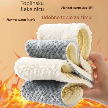 Model 2416: Zimske uloške s fleece podstavom, zračnim jastučićem i masažom – tople PU uloške za tenisice, čizme, casual i radne cipele (235–290 mm)