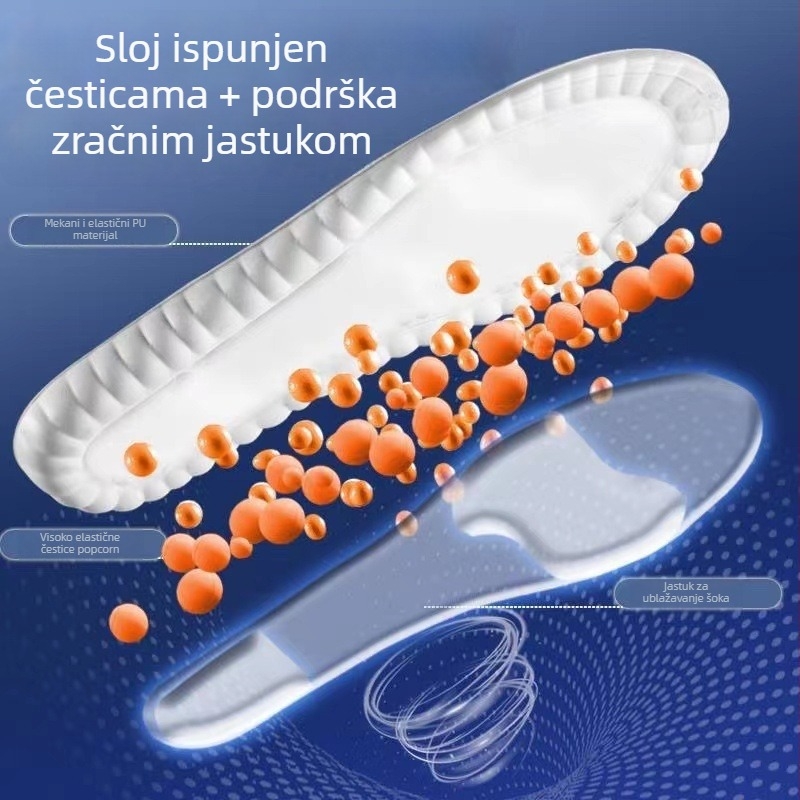 PU sportske uloške s zračnim jastukom, prozračne, udarno-apsorbirajuće, debele, mekane i elastične, Model 8046, cijela uložak, za tenisice, čizme i casual obuću