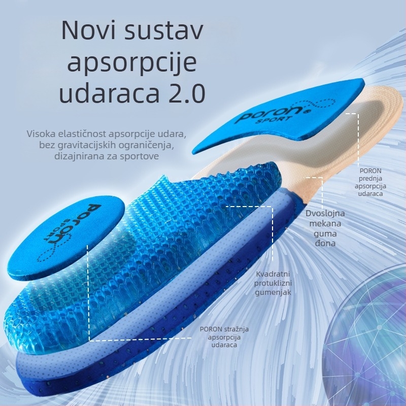 Sportske uloške za cipele – ublažavanje udaraca, upijanje znoja, prozračnost, podrška luka, unisex