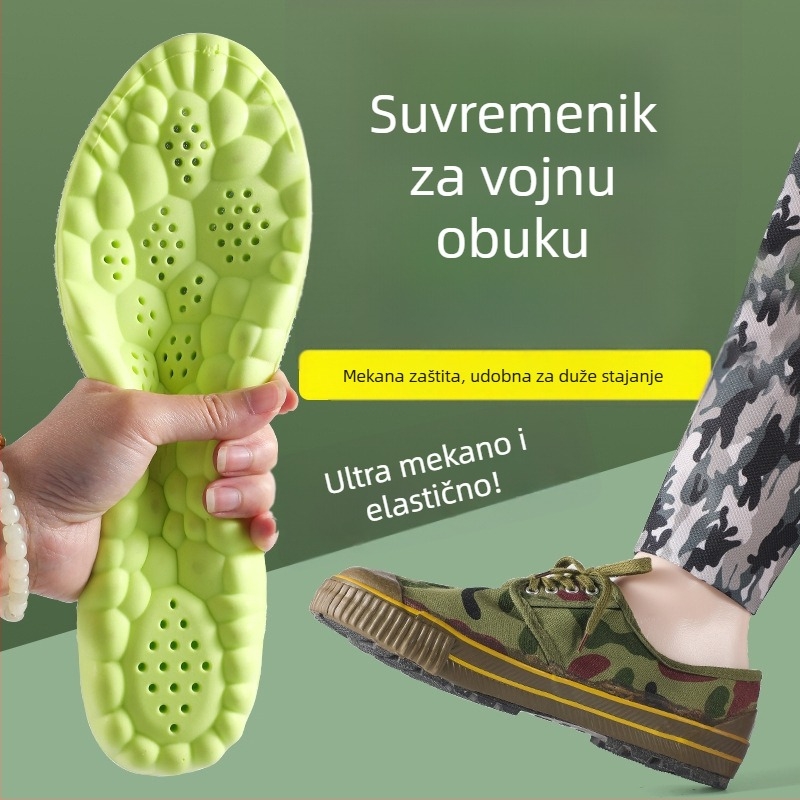 Kamuflažni 4D vojnički ulošci za trening — mekano ublažavanje udaraca, prozračni i upijaju znoj, ulošci cijelog duljine, model 5124-2