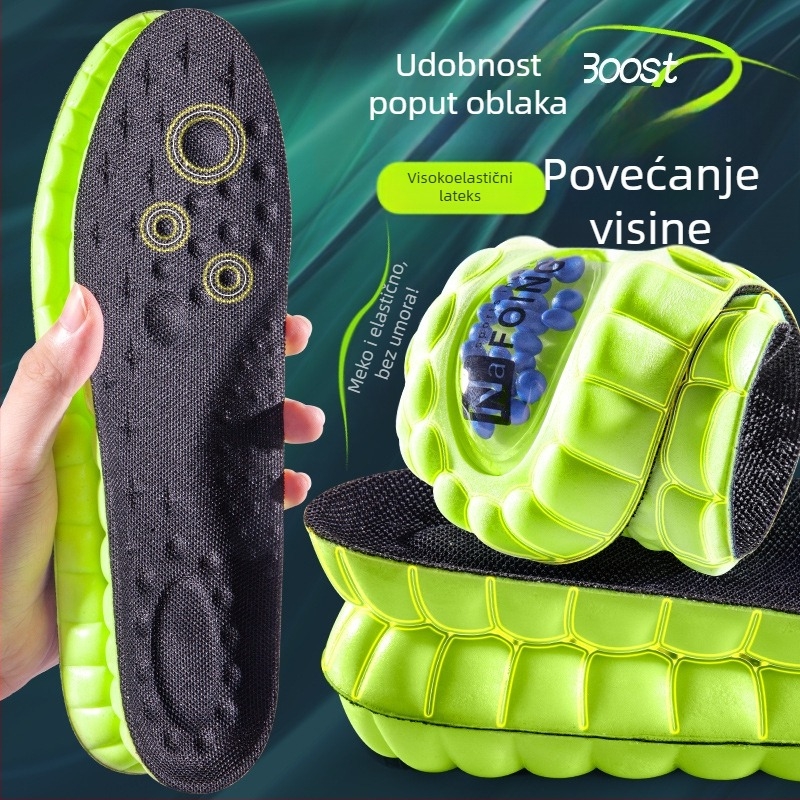 PU zračna amortizirajuća sportska uložak za obuću, masažni, popcorn tekstura, upijanje znoja, model 6651, cijela uložak