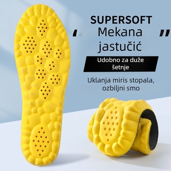 Uložci za cipele s dezodoransom djelovanjem za tenisice, čizme, casual i radne cipele – PU materijal, cijele uloške, model 5124