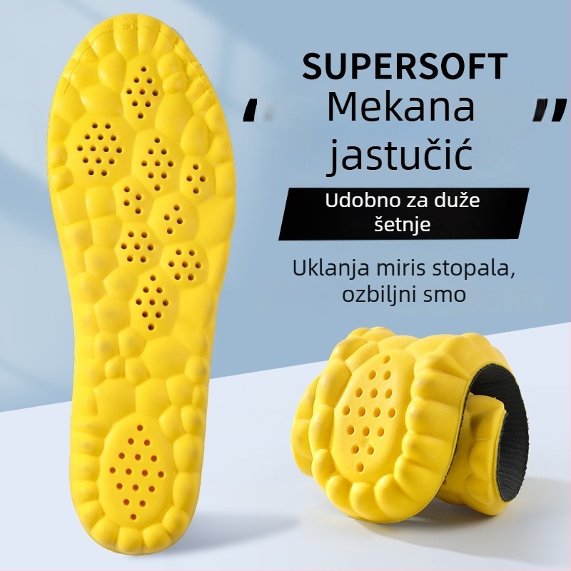 Uložci za cipele s dezodoransom djelovanjem za tenisice, čizme, casual i radne cipele – PU materijal, cijele uloške, model 5124