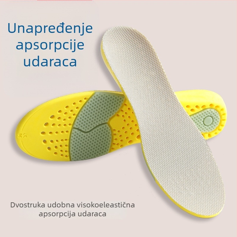 PU materijal za tenisice, čizme, casual i radnu obuću; prozračan i upija znoj; visoko elastično ublažavanje udaraca; cijela uložak; unisex.