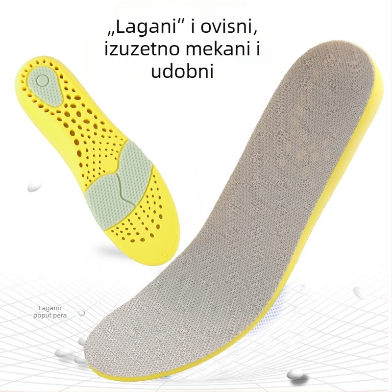 PU materijal za tenisice, čizme, casual i radnu obuću; prozračan i upija znoj; visoko elastično ublažavanje udaraca; cijela uložak; unisex.