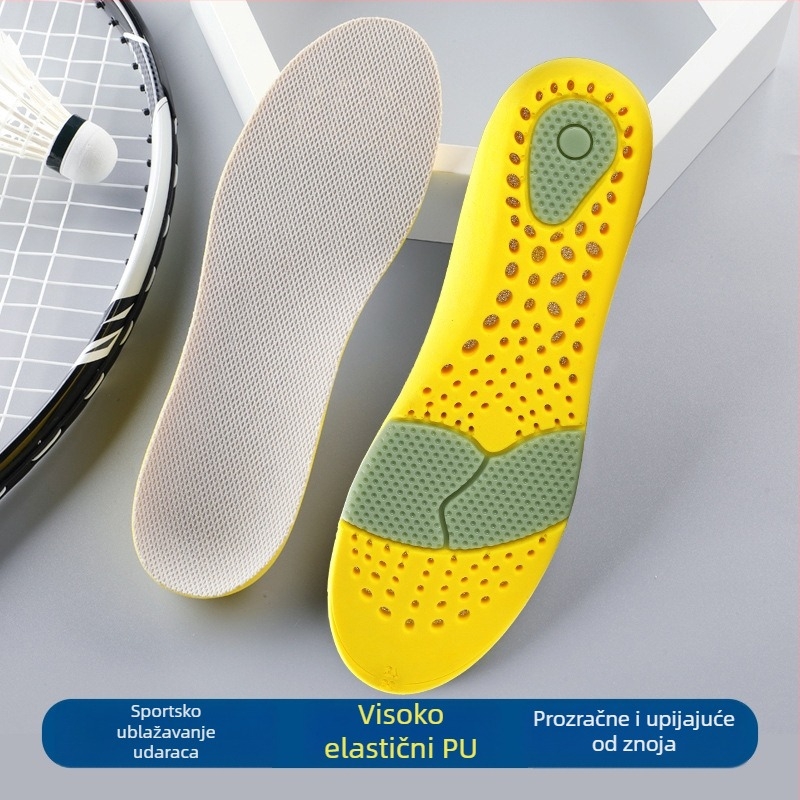 PU materijal za tenisice, čizme, casual i radnu obuću; prozračan i upija znoj; visoko elastično ublažavanje udaraca; cijela uložak; unisex.