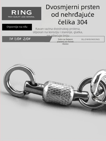 TWM Mamac s jednim udicom, ležajnim prstenom i metalnom pločicom za morski ribolov s brodom