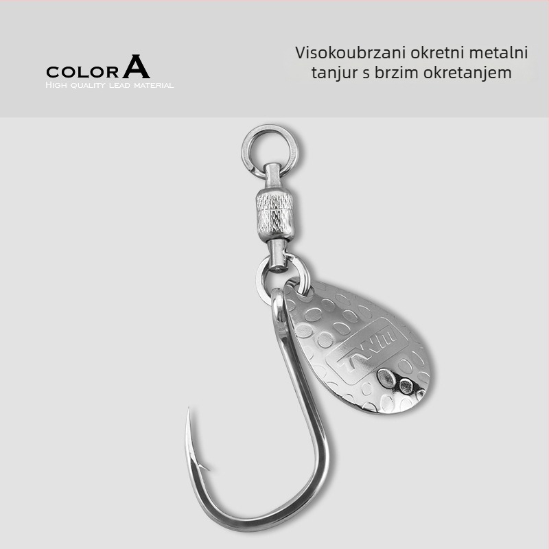 TWM Mamac s jednim udicom, ležajnim prstenom i metalnom pločicom za morski ribolov s brodom