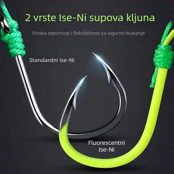 Eksplozivne udice za ribolov s opružnom sekcijom i anti-zamotavanjem, 500 komada u kutiji