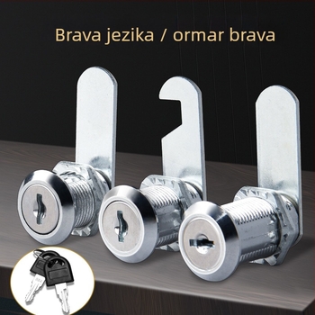 Brava za ladicu, cilindrična brava od cinkovog legura, pogodna za ladice, vrata ormarića i kutije za distribuciju, novi kineski stil