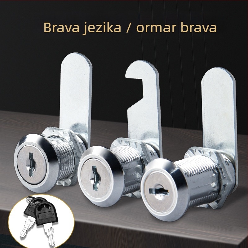 Brava za ladicu, cilindrična brava od cinkovog legura, pogodna za ladice, vrata ormarića i kutije za distribuciju, novi kineski stil