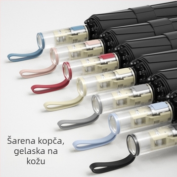 Trostruki kišobran s vanjskim obrtom, automatsko otvaranje i zatvaranje, 10 rebara, UPF > 50, tkanina 190T