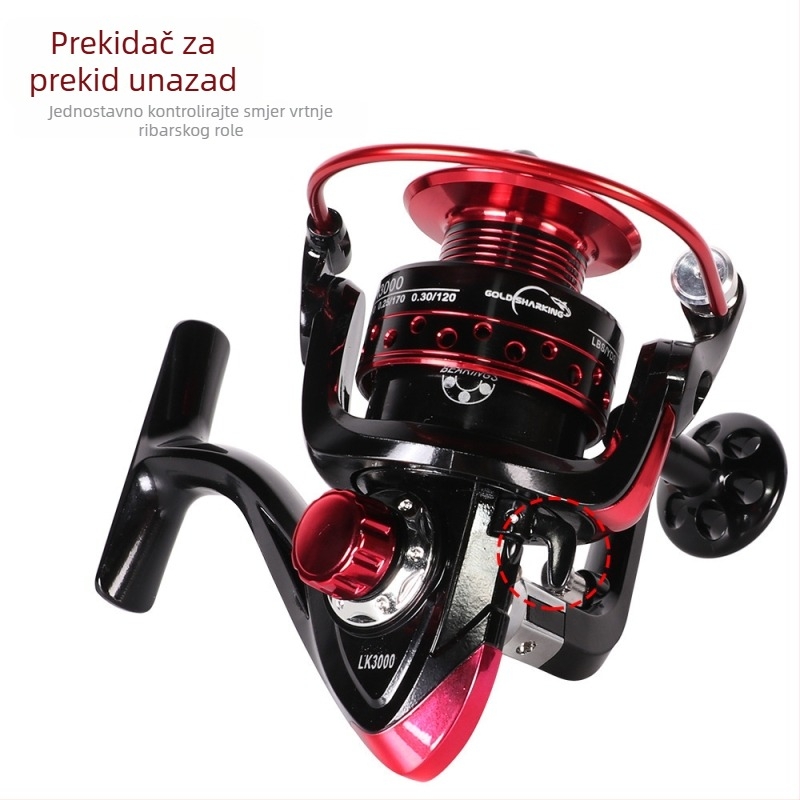 Špinning kolut; cijelokovita konstrukcija; otporan na morsku vodu; dugi dometi bacanja; namijenjen morskom ribolovu s umjetnim mamcima