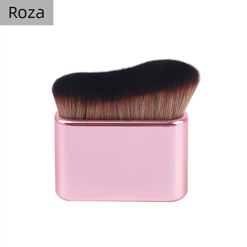 Višestruka četkica za šminku s valovitim držalom za temelje, rumenilo i masku; kratka plastična drška; sintetička vlakna; duljina vlasi 2,8 cm; ukupna duljina 6,9 cm