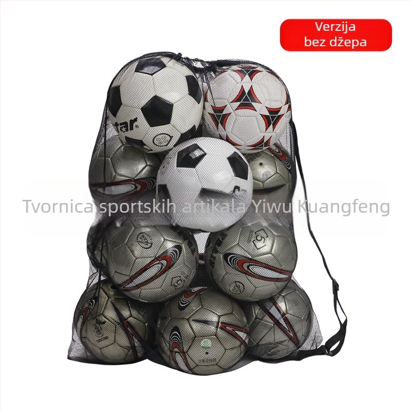 Prijenosna mrežasta torba za lopte s remenom preko ramena, za nogomet, košarku i odbojku; Oxford tkanina, pogodna za sport i vanjsku upotrebu
