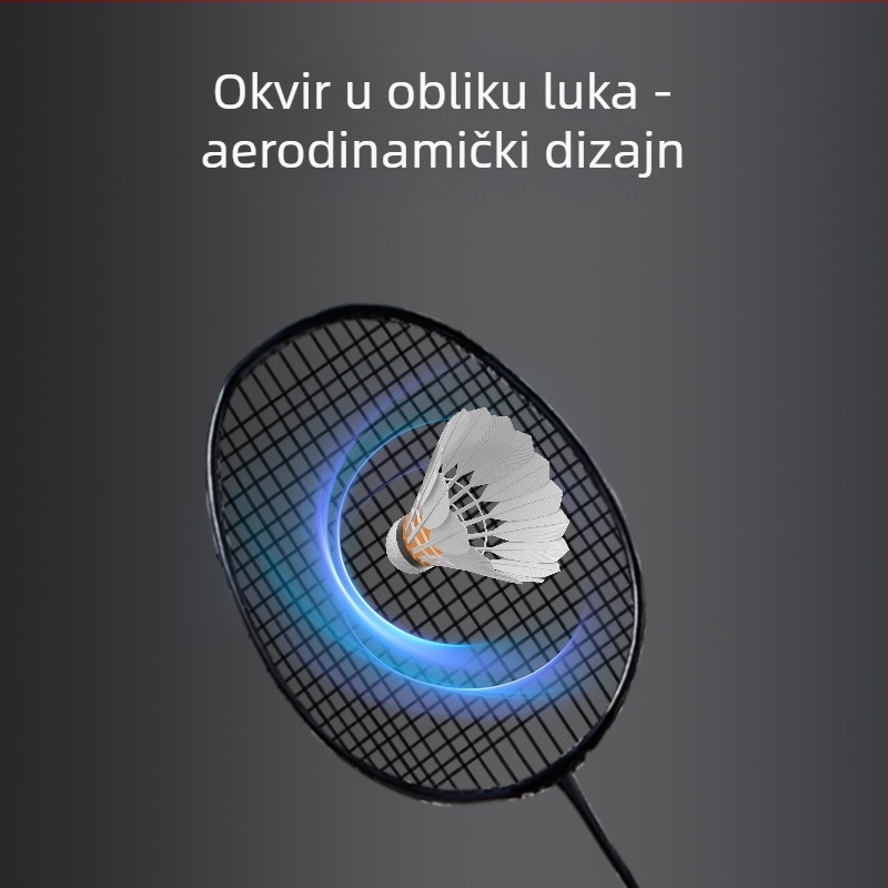 Raketa za badminton, Okvir: karbonsko-aluminijska legura; Težina: 85–89 g; Debljina držača: G4; Konstrukcija: Jednodijelna