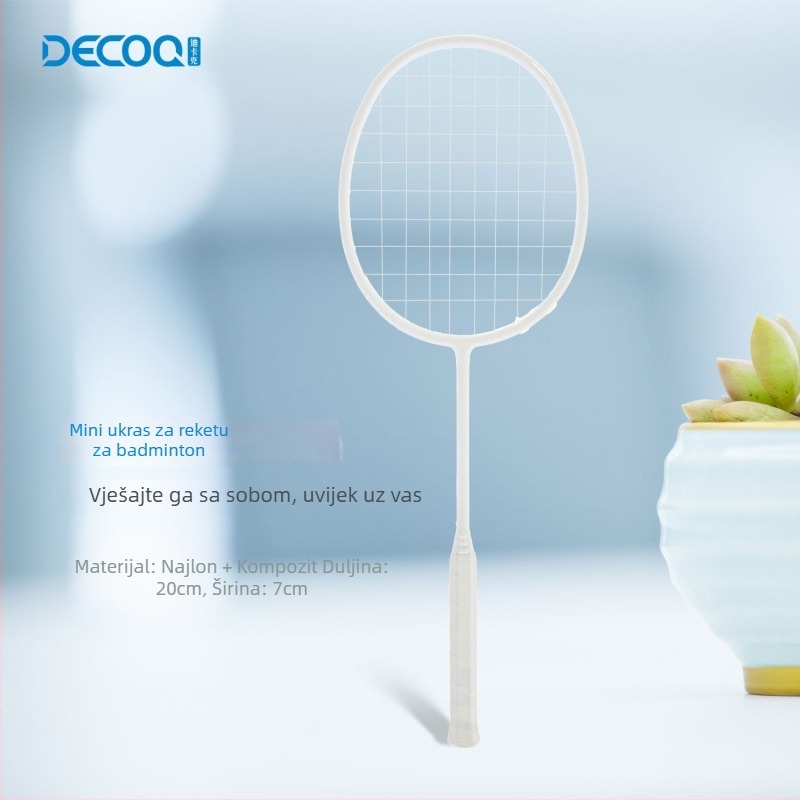 Dikak Mini reketa za badminton — Čelični okvir, Pravi zamah, Viseći privjesak za ključeve