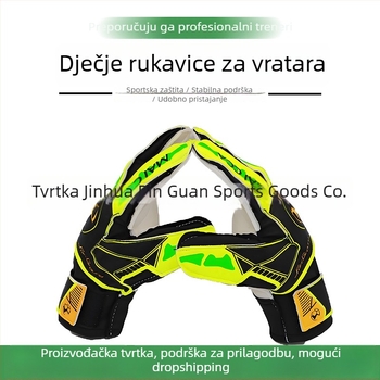 Pinguan rukavice za vratara s zaštitom prstiju, extra debeli latex, protuklizne, unisex za nogomet (ST-848-4)