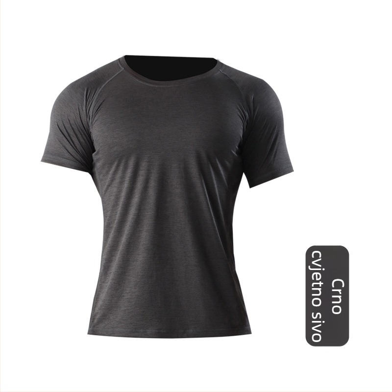 Muška brzosušeća majica, slim-fit, prozračna, okrugli izrez