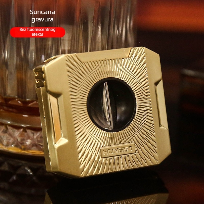 HONEST Škarice za cigare s V-oblikovanim oprugom, metalne, ručno rađene, prilagodljive