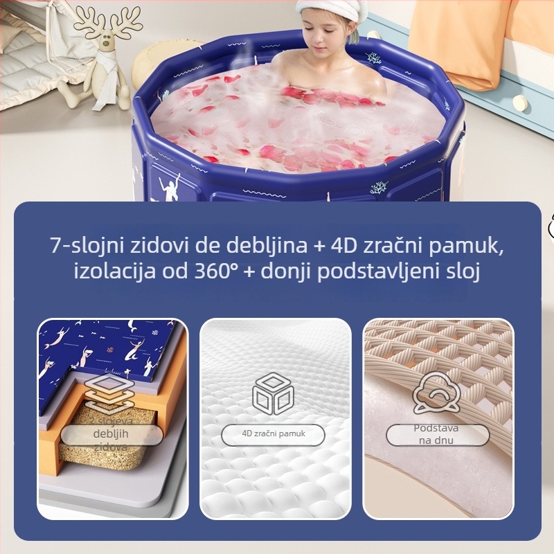 Dječji sklopiva kanta za kupanje, materijal: najlon, namjena: kupanje, sklopni dizajn