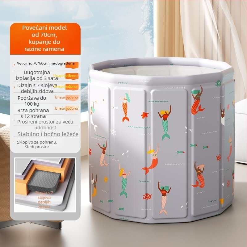 Dječji sklopiva kanta za kupanje, materijal: najlon, namjena: kupanje, sklopni dizajn