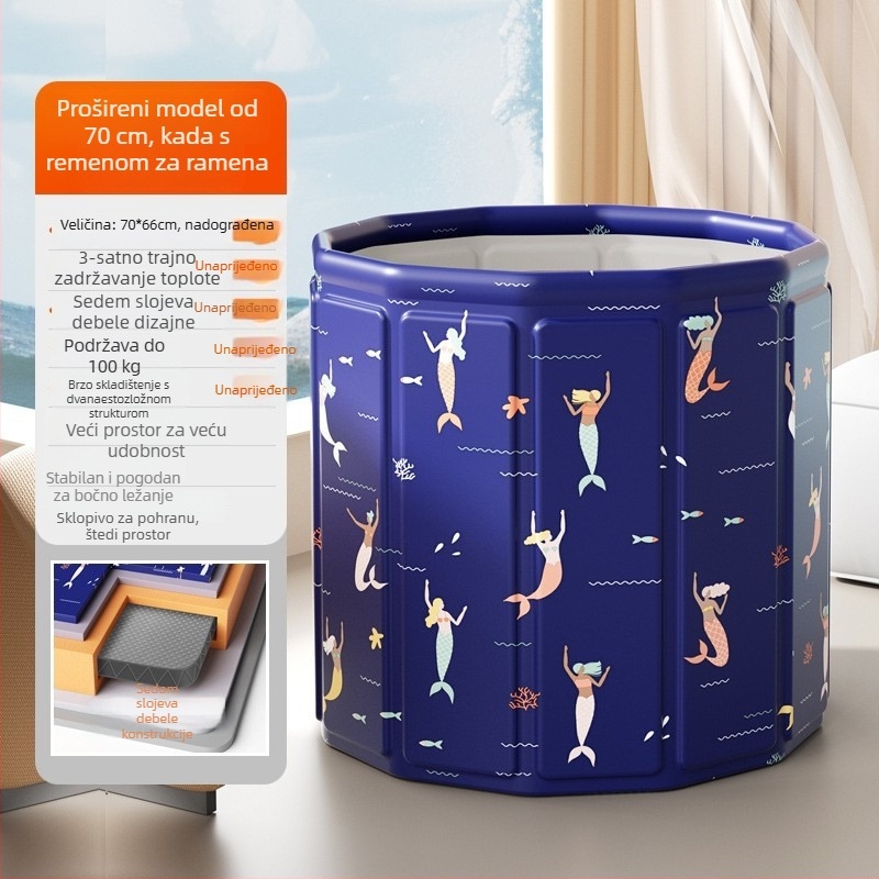 Dječji sklopiva kanta za kupanje, materijal: najlon, namjena: kupanje, sklopni dizajn