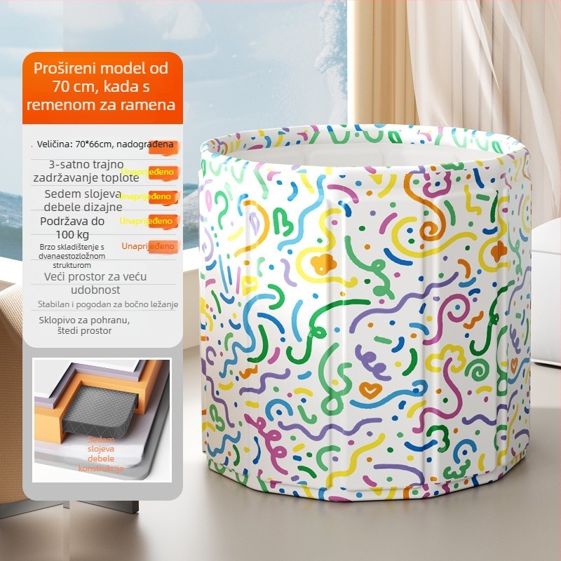 Dječji sklopiva kanta za kupanje, materijal: najlon, namjena: kupanje, sklopni dizajn