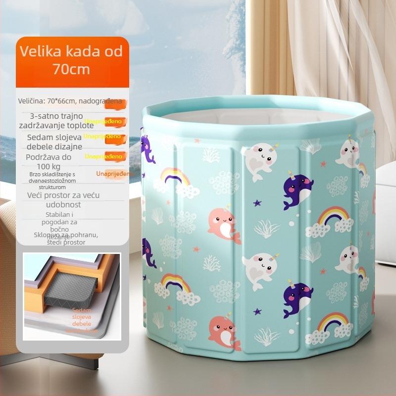 Dječji sklopiva kanta za kupanje, materijal: najlon, namjena: kupanje, sklopni dizajn