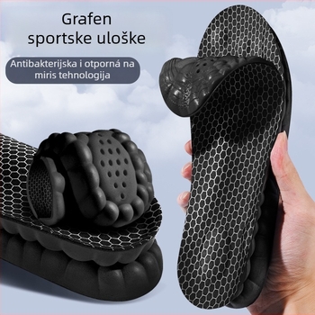 Graphene sportske ulošci, antibakterijski i dezodorirajući, 4D masaža, prozračni, ublažavanje udaraca