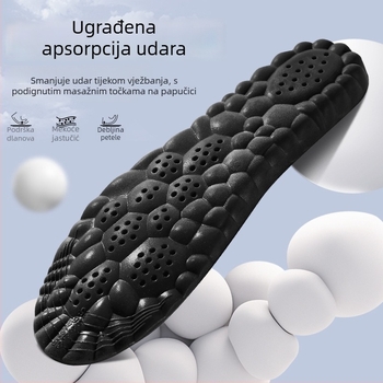 Graphene sportske ulošci, antibakterijski i dezodorirajući, 4D masaža, prozračni, ublažavanje udaraca