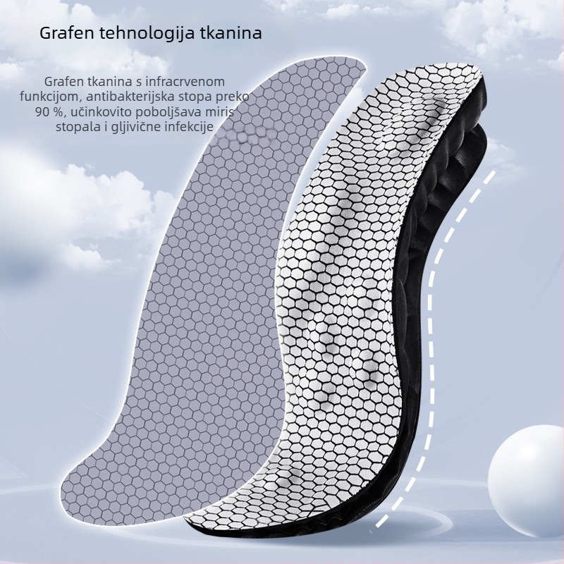 Graphene sportske ulošci, antibakterijski i dezodorirajući, 4D masaža, prozračni, ublažavanje udaraca