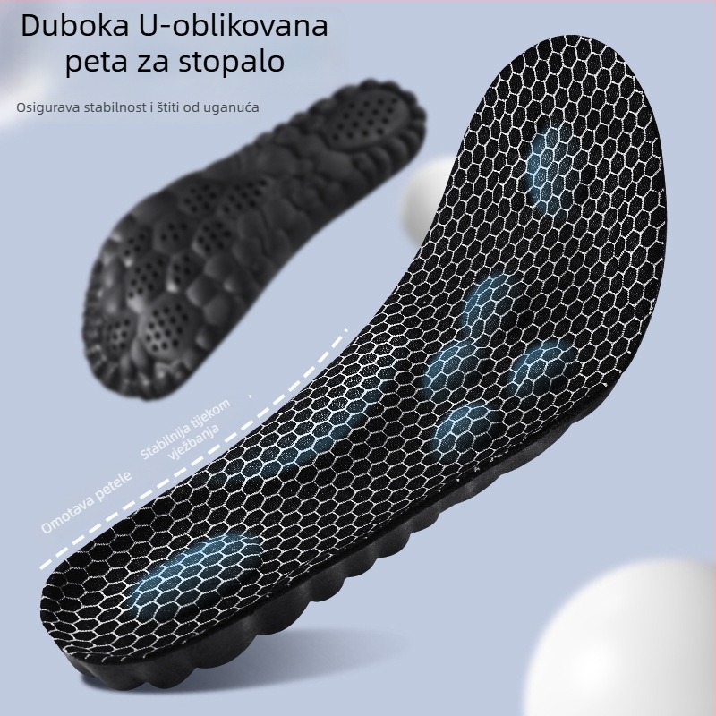 Graphene sportske ulošci, antibakterijski i dezodorirajući, 4D masaža, prozračni, ublažavanje udaraca
