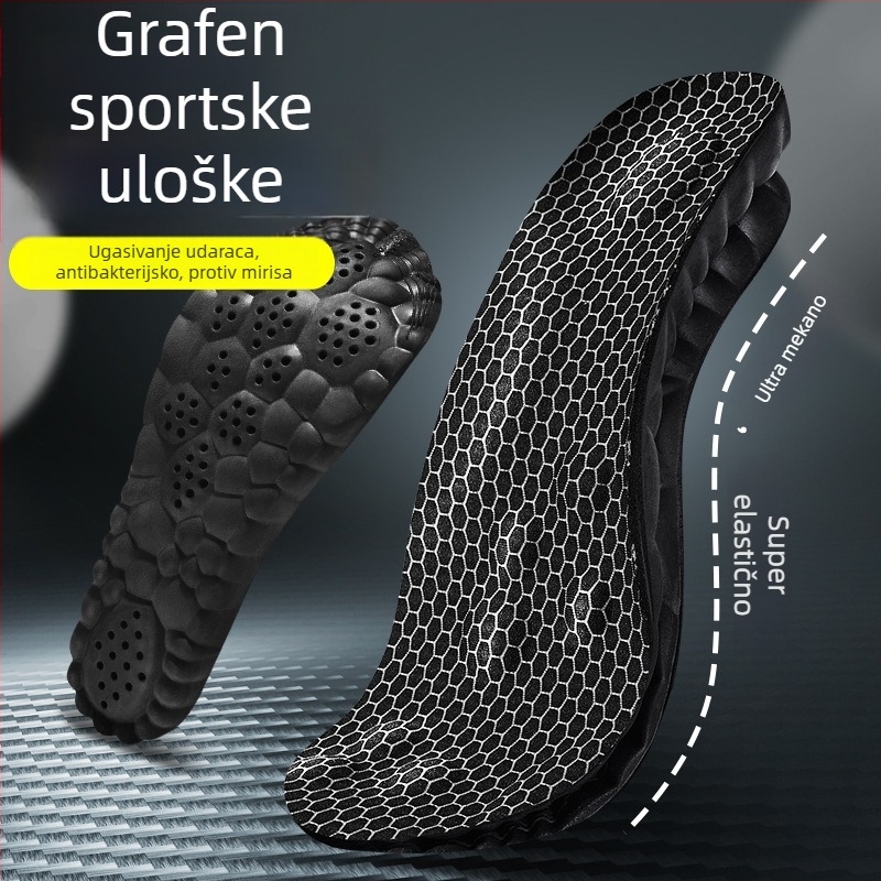 Graphene sportske ulošci, antibakterijski i dezodorirajući, 4D masaža, prozračni, ublažavanje udaraca