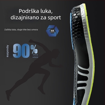 PU sportske uloške s visokom elastičnošću i apsorpcijom udaraca, protuklizne ortopedske uloške s potporom luka, prozračne, antibakterijske, kontrola mirisa, upijaju znoj