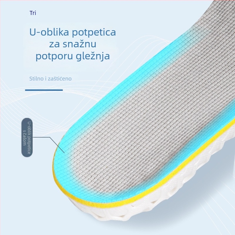 Uložak za podizanje visine, mrežasta dišna konstrukcija, 1–2 cm povećanje, pjenasti materijal, cijela duljina uloška