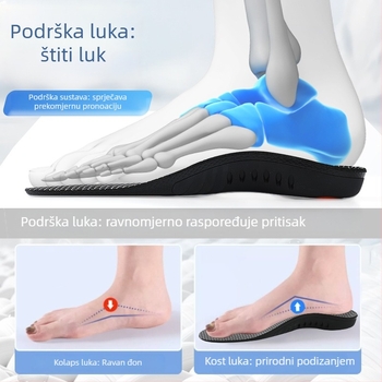 PU MDDR ortopedske cijele uloške za sportske cipele – pogodna za sportske, kožne, casual, tople i radne cipele