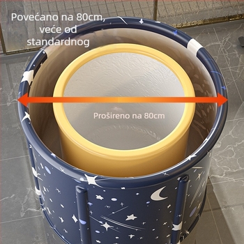 Sklopiva grijaća kada za kupanje za odrasle — najlon tkanina, za cijeli tijelo
