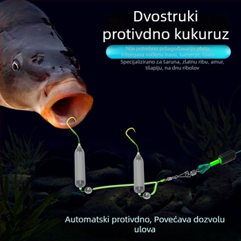 SEELUCKER Ribarska kuka broj 5 s bodom za pecanje u rezervoaru/jezeru – proizvedeno u Kini